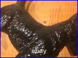 Antique Hubley Scottie Dog Cast Iron Door Stop Scottish Terrier Black 11 #305 Antique Hubley Scottie Dog Cast Iron Door Stop Scottish Terrier Black 11 #305