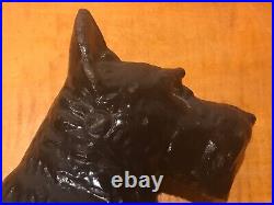 Antique Hubley Scottie Dog Cast Iron Door Stop Scottish Terrier Black 11 #305 Antique Hubley Scottie Dog Cast Iron Door Stop Scottish Terrier Black 11 #305