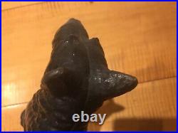 Antique Hubley Scottie Dog Cast Iron Door Stop Scottish Terrier Black 11 #305 Antique Hubley Scottie Dog Cast Iron Door Stop Scottish Terrier Black 11 #305