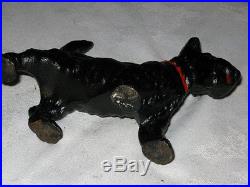 Antique Hubley Scotty Dog Doorstop Cast Iron Home Statue Toy Terrier Door Stop