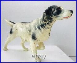 Antique Hubley Style Painted Cast Iron Sport Hunting Gun Dog Doorstop Home