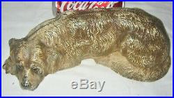 Antique Hubley Toy Co. USA Cast Iron Saint Bernard Dog Art Statue Door Doorstop