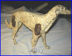 Antique Hubley USA 16 Borzoi Whipet Wolfhound Cast Iron Dog Doorstop Statue Toy