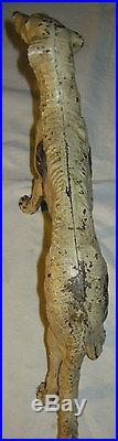 Antique Hubley USA 16 Borzoi Whipet Wolfhound Cast Iron Dog Doorstop Statue Toy