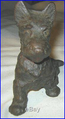 Antique Hubley USA Art Deco Scotty Dog Cast Iron Statue Sculpture Doorstop Toy