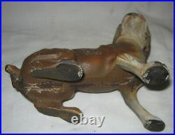Antique Hubley USA Boston Terrier Cast Iron Dog Art Statue Sculpture Doorstop Ny