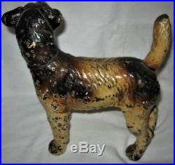 Antique Hubley USA Cast Iron Fox Terrier Dog Home Statue Door Art 7 Lb Doorstop