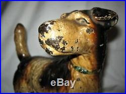 Antique Hubley USA Cast Iron Fox Terrier Dog Home Statue Door Art 7 Lb Doorstop