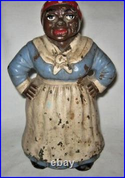 Antique Hubley USA Country Kitchen Lady Girl Chef Cook Cast Iron Statue Doorstop
