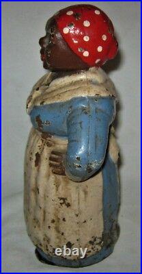 Antique Hubley USA Country Kitchen Lady Girl Chef Cook Cast Iron Statue Doorstop