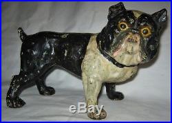 Antique Hubley USA English Bull Dog Cast Iron Home Doorstop Art Statue Sculpture