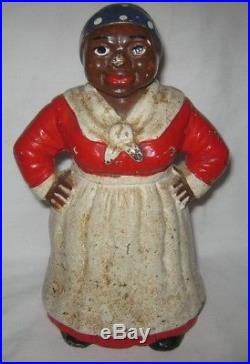 Antique Hubley USA Mammy Black Americana Aunt Jemima Cast Iron Statue Doorstop