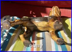 Antique Hubley USA Tan Brown & Cream Boston Terrier Cast Iron Home Door Doorstop