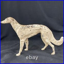 Antique Hubley Whipet Borzoi Wolf Hound Cast Iron Doorstop Statue 16