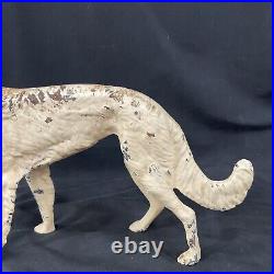 Antique Hubley Whipet Borzoi Wolf Hound Cast Iron Doorstop Statue 16