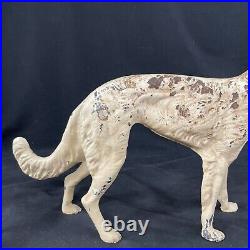 Antique Hubley Whipet Borzoi Wolf Hound Cast Iron Doorstop Statue 16