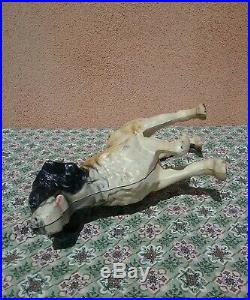 Antique Hubley cast iron metal dog 1940s door stop hunting pointer setter statue