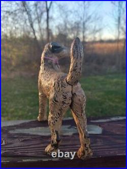 Antique Huge Hubley Fox Terrier Cast Iron Dog Art Statue Sculpture Home Doorstop