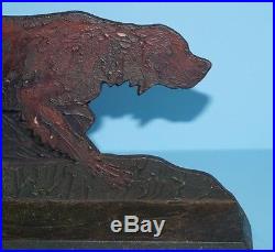 Antique Irish Setter Dog Hunting Pointer Cast Iron Metal Art Figural Doorstop