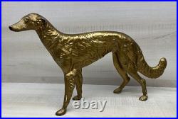 Antique Iron Door Stop Dog Whippet Greyhound Wolfhound Hubley Style Cast Iron