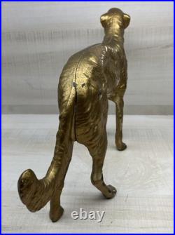 Antique Iron Door Stop Dog Whippet Greyhound Wolfhound Hubley Style Cast Iron