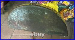 Antique Iron Doorstop Basket of Flowers Orig Paint Cosmos 8 1/2 X 7 1/4