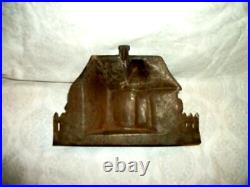 Antique Iron Doorstop Rose Cottage Red Roof National Foundry Cottage Core