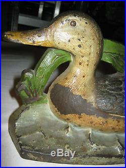 Antique Judd Hunting Gun Duck Decoy Cast Iron Statue Doorstop Bradley Hubbard Us