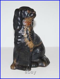 Antique King Charles Spaniel Staffordshire Dog Cast Iron Doorstop Ca. 1890-1910
