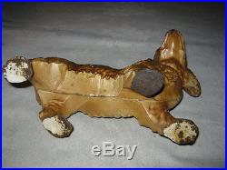 Antique Large Hubley Cocker Spaniel Dog Cast Iron Doorstop Garden Yard Statue