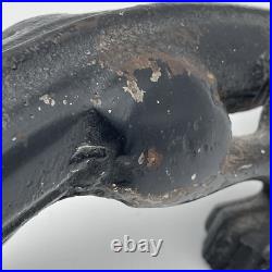 Antique Late Qing Dynasty Chinese Cast Iron Dragon Statue Doorstop Black Bookend Antique Late Qing Dynasty Chinese Cast Iron Dragon Statue Doorstop Black Bookend