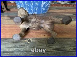 Antique Left Facing Cast Iron Boston Terrier Bull Dog Door Stop