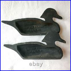 Antique Liberty Foundry of St Louis 1940's Fowl Andirons/Doorstops One Pair