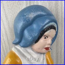 Antique Littco Mary Quite Contrary Cast Iron Door Stop 12.25