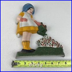 Antique Littco Mary Quite Contrary Cast Iron Door Stop 12.25