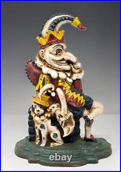 Antique MR PUNCH 1880'S VICTORIAN CAST IRON DOOR STOP (PUNCH & JUDY) 19th Cent
