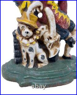 Antique MR PUNCH 1880'S VICTORIAN CAST IRON DOOR STOP (PUNCH & JUDY) 19th Cent