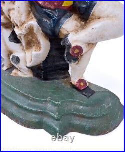 Antique MR PUNCH 1880'S VICTORIAN CAST IRON DOOR STOP (PUNCH & JUDY) 19th Cent