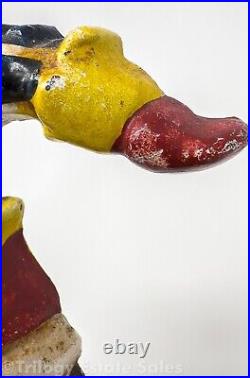 Antique MR PUNCH 1880'S VICTORIAN CAST IRON DOOR STOP (PUNCH & JUDY) 19th Cent