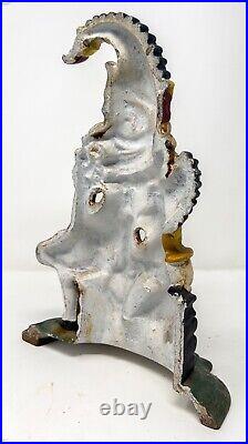 Antique MR PUNCH 1880'S VICTORIAN CAST IRON DOOR STOP (PUNCH & JUDY) 19th Cent