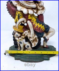 Antique MR PUNCH 1880'S VICTORIAN CAST IRON DOOR STOP (PUNCH & JUDY) 19th Cent