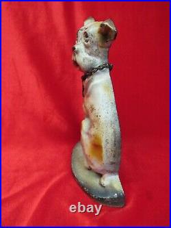 Antique Mutt with His Bone Cast Iron Dog Doorstop Creations Co