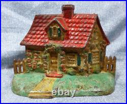 Antique National Foundry Cottage with Picket Fence Cast Iron Door Stop