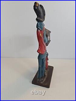 Antique Organ Grinder Monkey Cast Iron Figural Door Stop Decorative Art Statue
