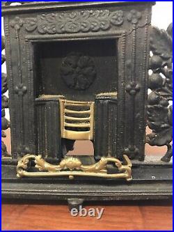 Antique Original Cast Iron Fireplace Salesman's Sample Or Doorstop 13 Rare
