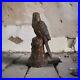 Antique_PARROT_Cast_Iron_Figural_Perched_Bird_Doorstop_Decorative_Statue_01_jfaj