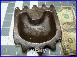 Antique Primitive 1898 Cast Iron Copper Gutter Mold Anvil Door stop Claw USA