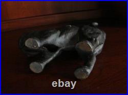 Antique Primitive Cast Iron Arched BLACK CAT Door Stop Halloween AAFA Hubley