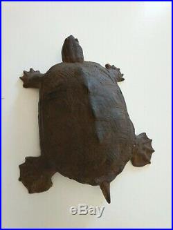 Antique RARE Cast Iron Turtle Wilton Doorstop Garden Statue