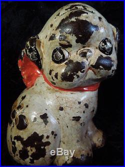 Antique RARE Puppo Boston Terrier Puppy Dog Hubley Drayton Doorstop Cast Iron